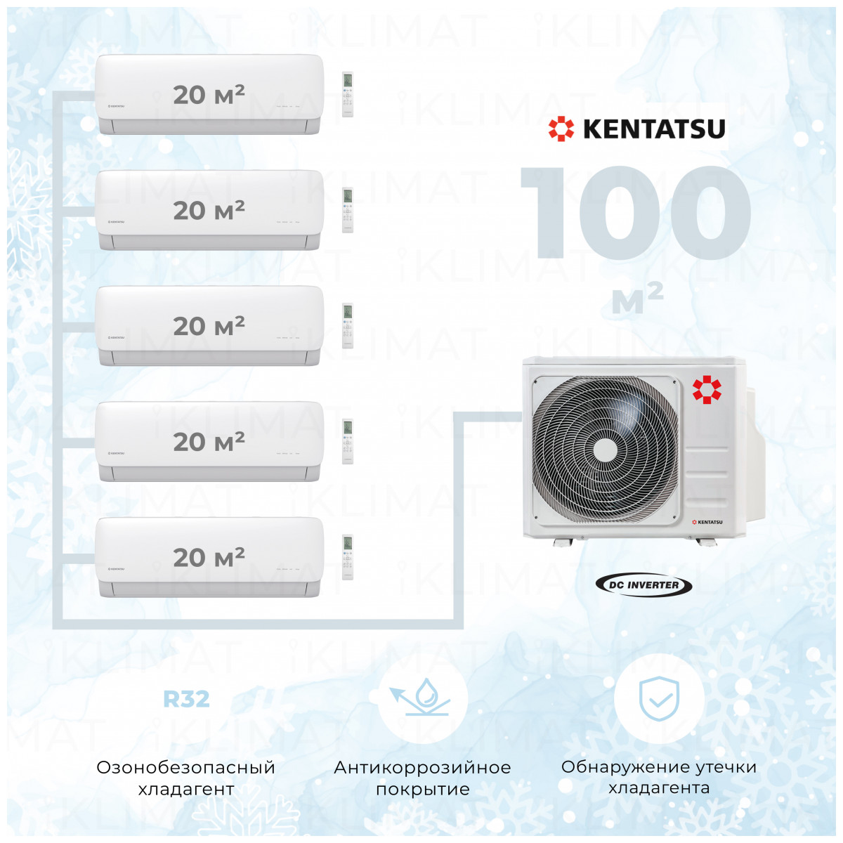 Kentatsu K4MRA100HZRN1 + 5*KMGA26HZRN1 Фото №0