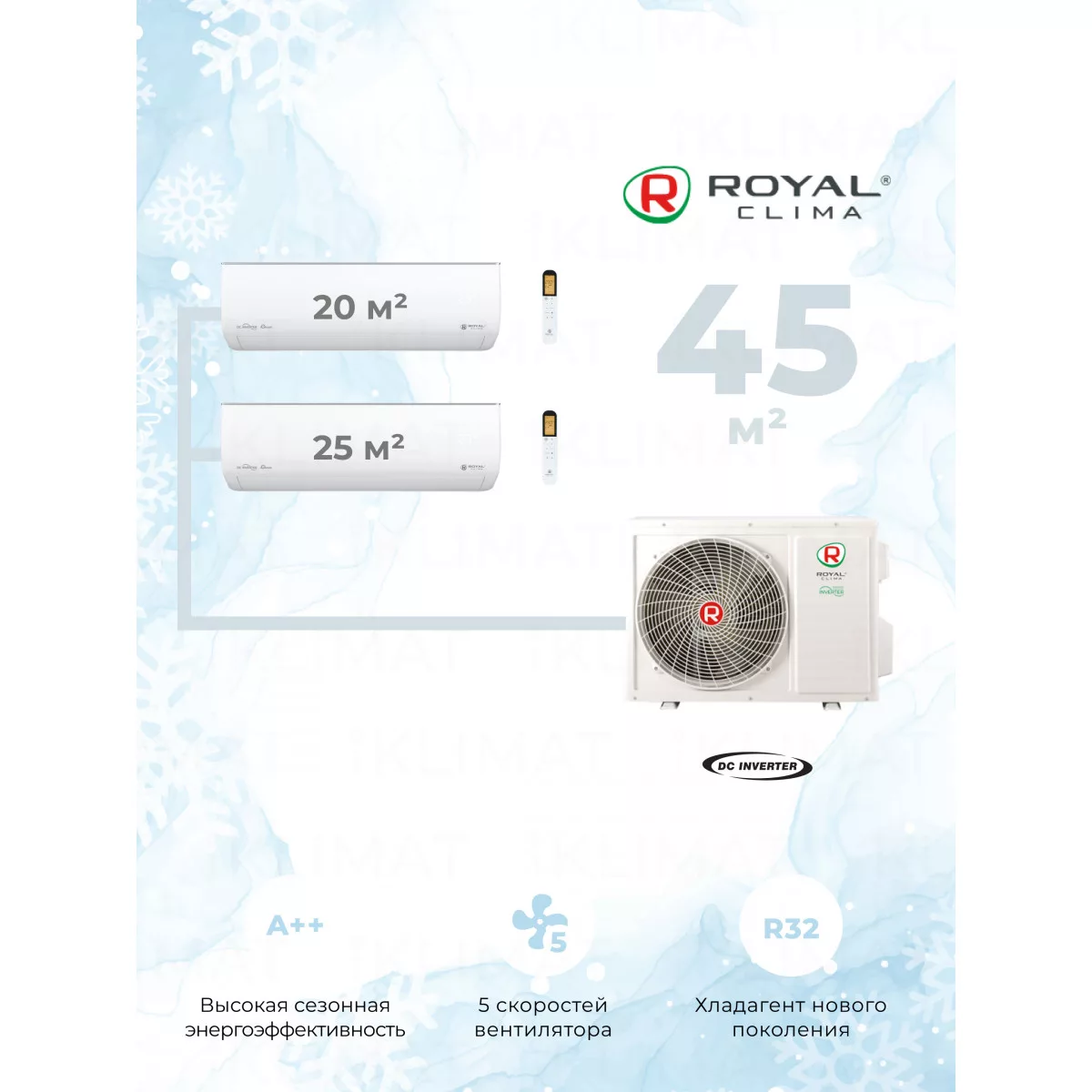 Royal Clima Multi Gamma Gloria 2TFM-14HN/OUT + RCI-GLF07HN + RCI-GLF09HN Фото №0