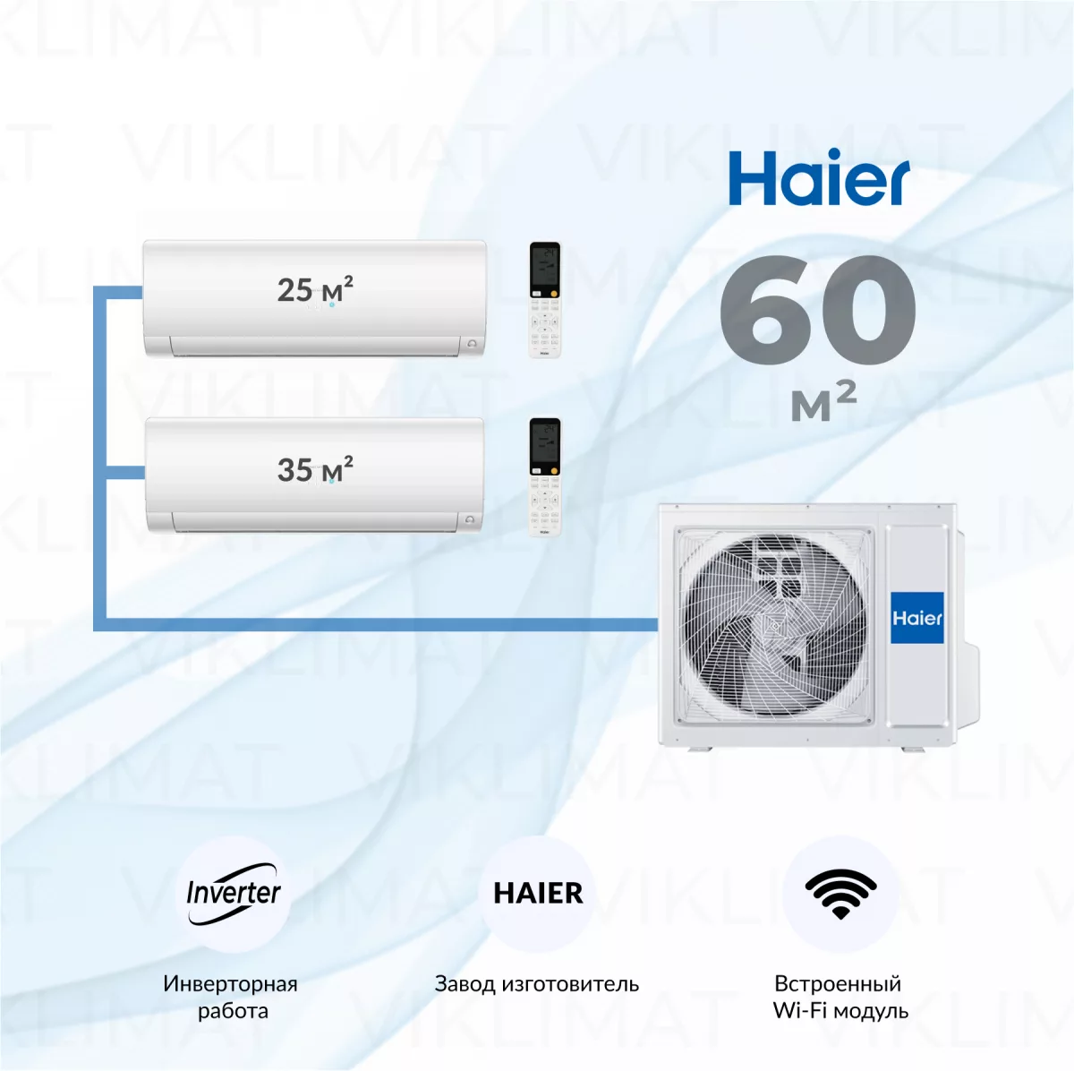Haier FLEXIS Super Match 3U70S2SR5FA + AS25S2SF3FA-W + AS35S2SF3FA-W Фото №0