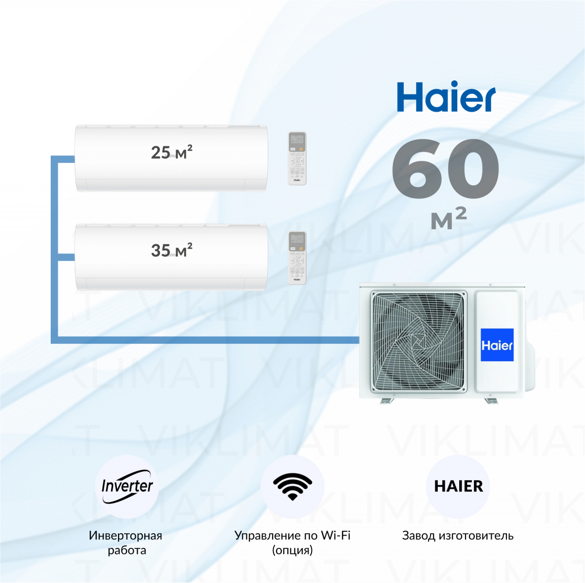 Haier Coral Super Match 3U70S2SR5FA + AS25PS1HRA-M + AS35PS1HRA-M Фото №0