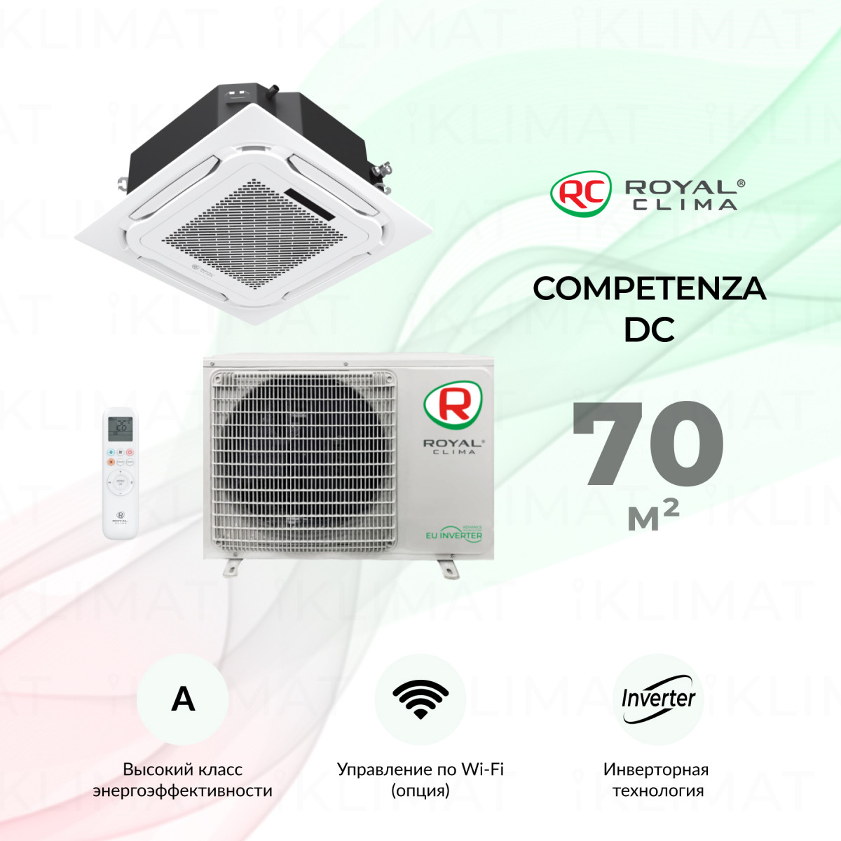 ROYAL CLIMA COMPETENZA DC Inverter CO-4C 24HNDI/CO-4C/pan 8D2/CO-E 24HNDI Фото №0