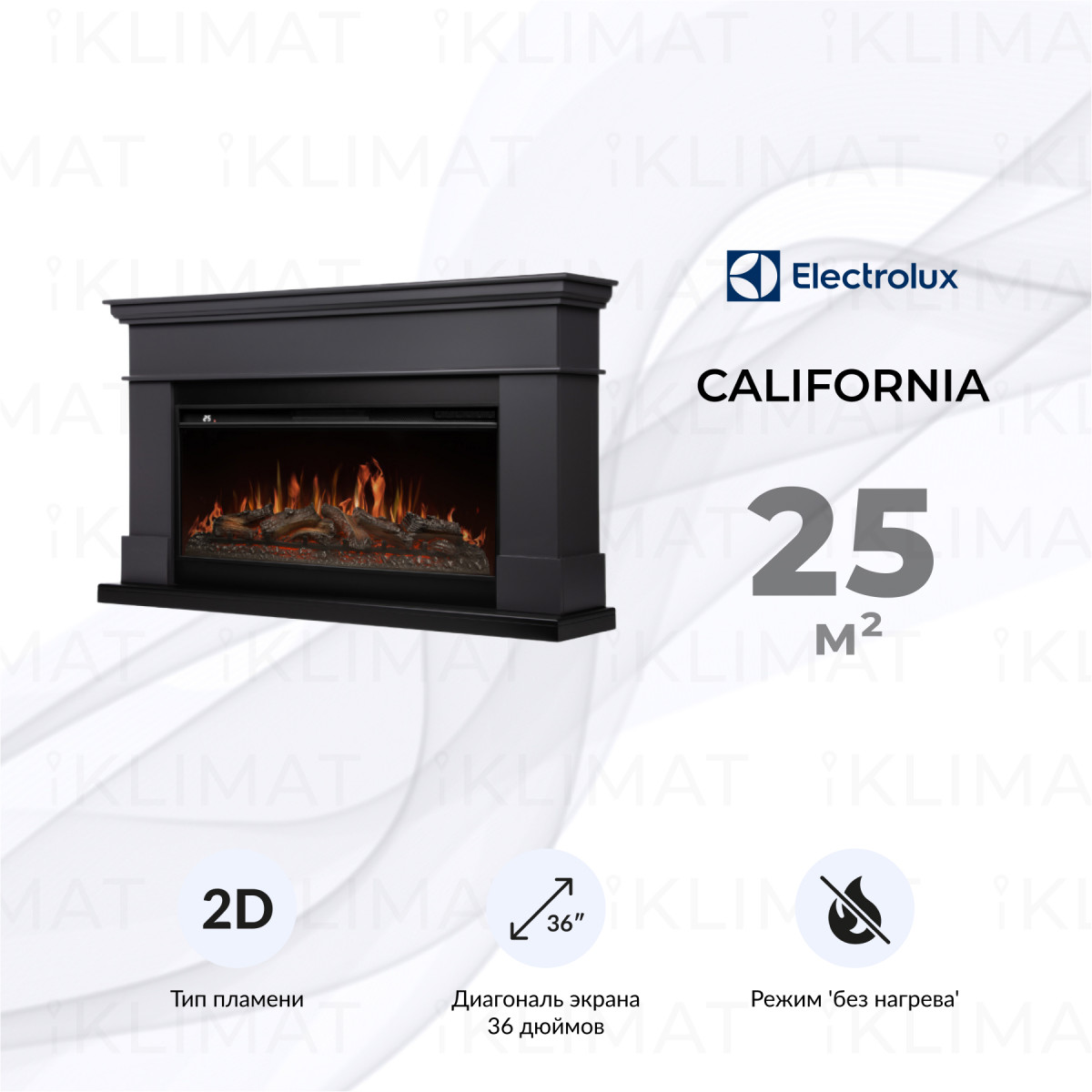 Electrolux Линейные каминокомплекты set EFP/P-3620LS+California 36 G Фото №0