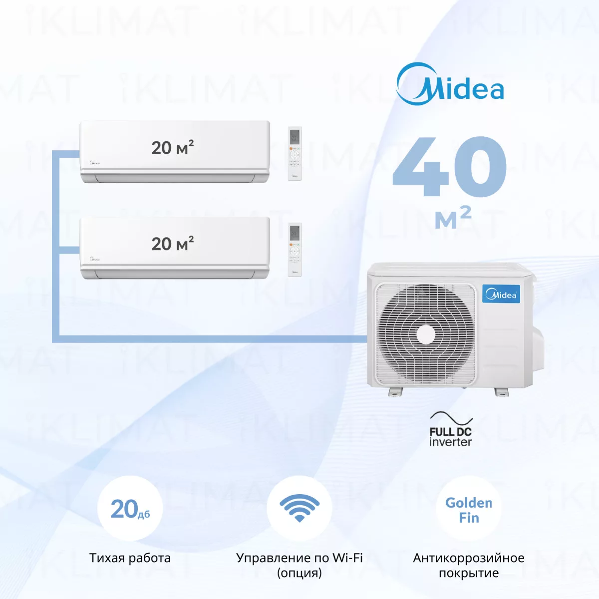 Midea M2OH-14HFN8-Q1 + 2*MMAG2-09N8D0-I Фото №0