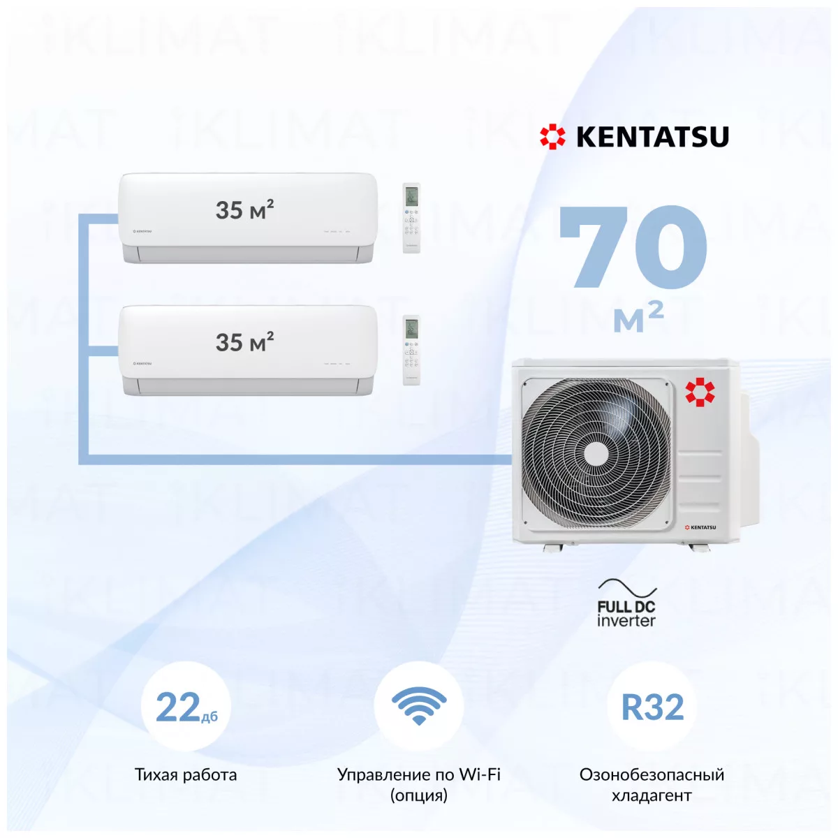 Kentatsu K3MRB80HZRN1 + 2*KMGA35HZRN1 Фото №0