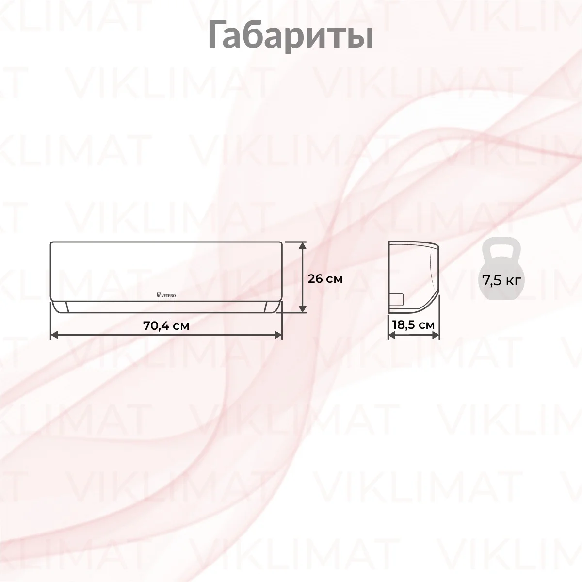 Vetero Tempo V-S09TAC внутренний блок мульти Фото №1