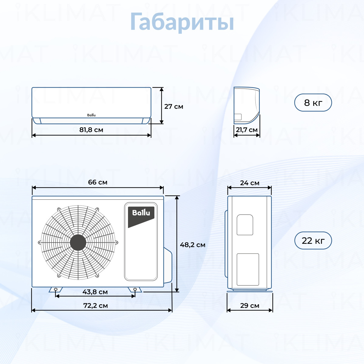 Сплит система Ballu iGreen Pro DC BSAGI-12HN8 + WiFi модуль Фото №1