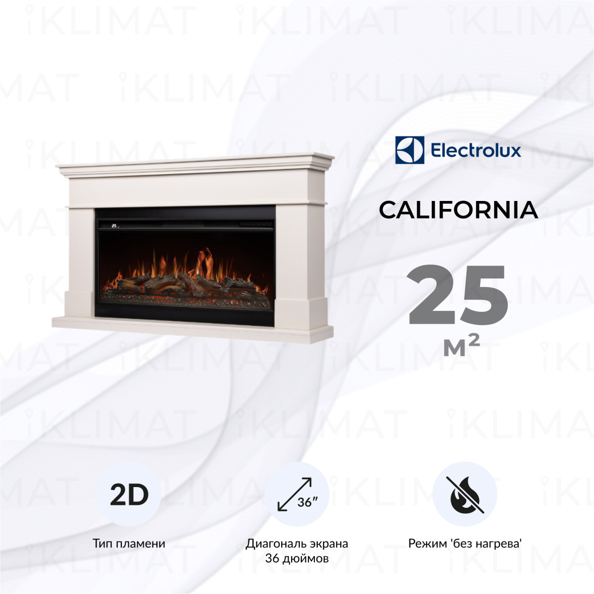 Electrolux Линейные каминокомплекты set EFP/P-3620LS+California 36 L Фото №0