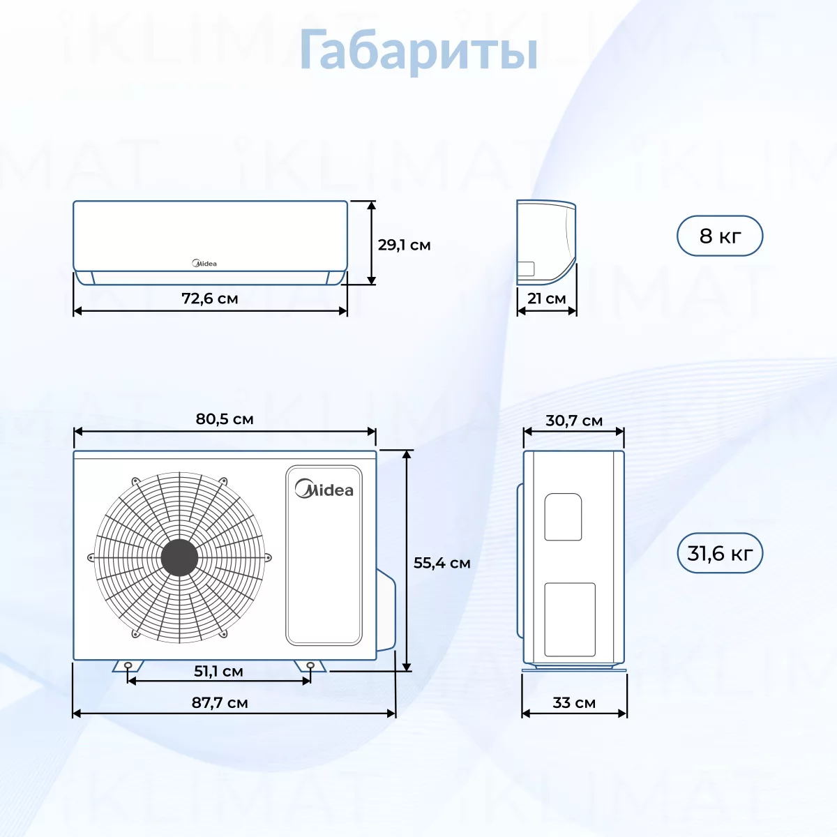 Midea M2OH-14HFN8-Q1 + 2*MMAG2-09N8D0-I Фото №1