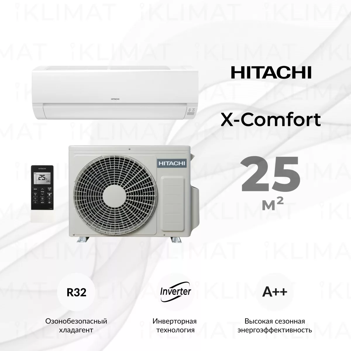 HITACHI X-Comfort RAK-25REF/RAC-25WEF Фото №0