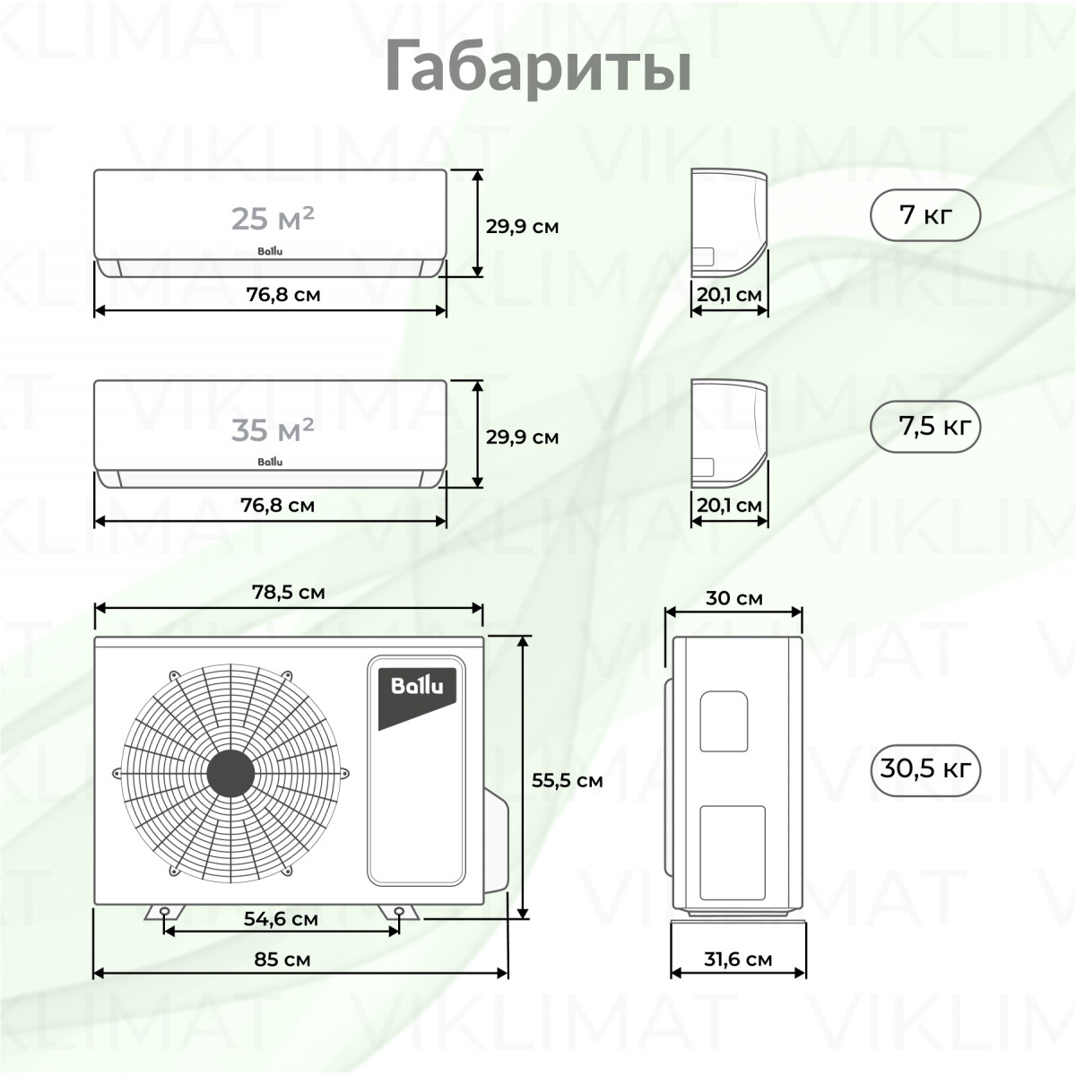 Ballu Defender BA3OI-FM/out-21HN8/EU + 2*BSFI-FM/in-09HN8/EU_SV + BSFI-FM/in-12HN8/EU_SV Фото №1