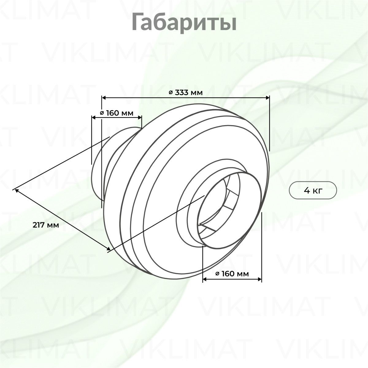 Вентилятор круглый канальный VIKING 160 Фото №1