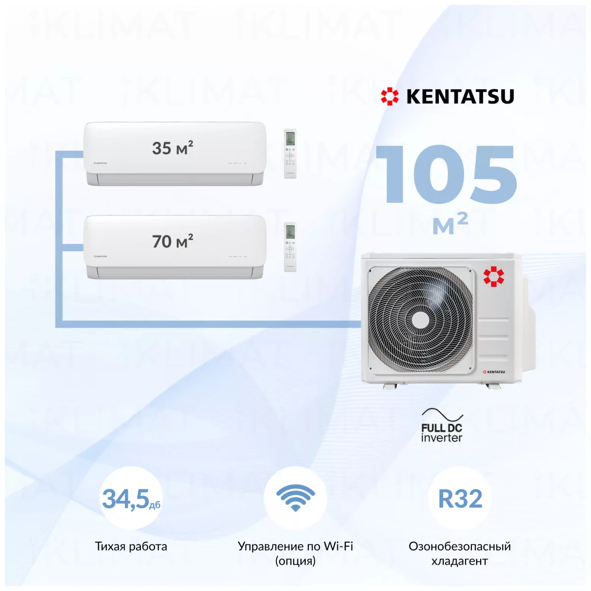Kentatsu K4MRA100HZRN1 + KMGA35HZRN1 + KMGA70HZRN1 Фото №0