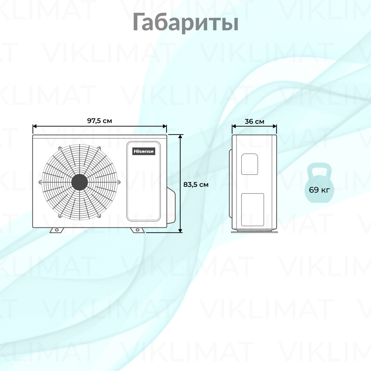 Hisense FREE Match DC Inverter AMW5-36U4RQC Фото №1