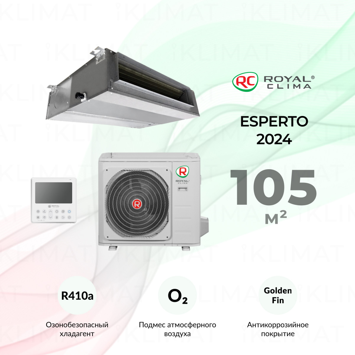 Классическая сплит-система канального типа серии ESPERTO 2024 ES-D 36HWX/ES-E 36HX Фото №0