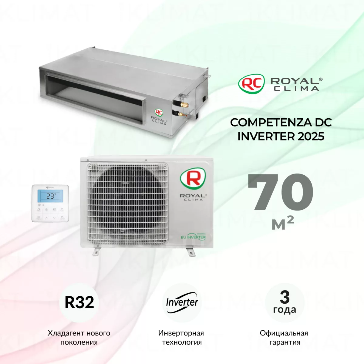 ROYAL CLIMA COMPETENZA DC Inverter CO-D 24HNDI/CO-E 24HNDI Фото №0