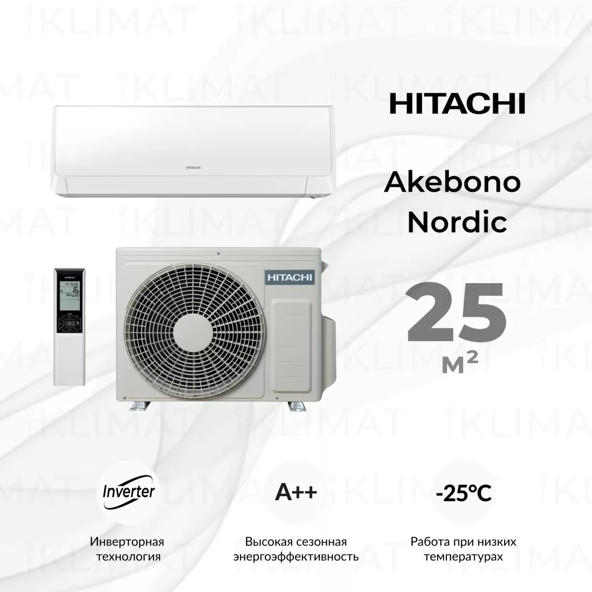 HITACHI Akebono Nordic RAK-25RXE/RAC-25WXEN Фото №0