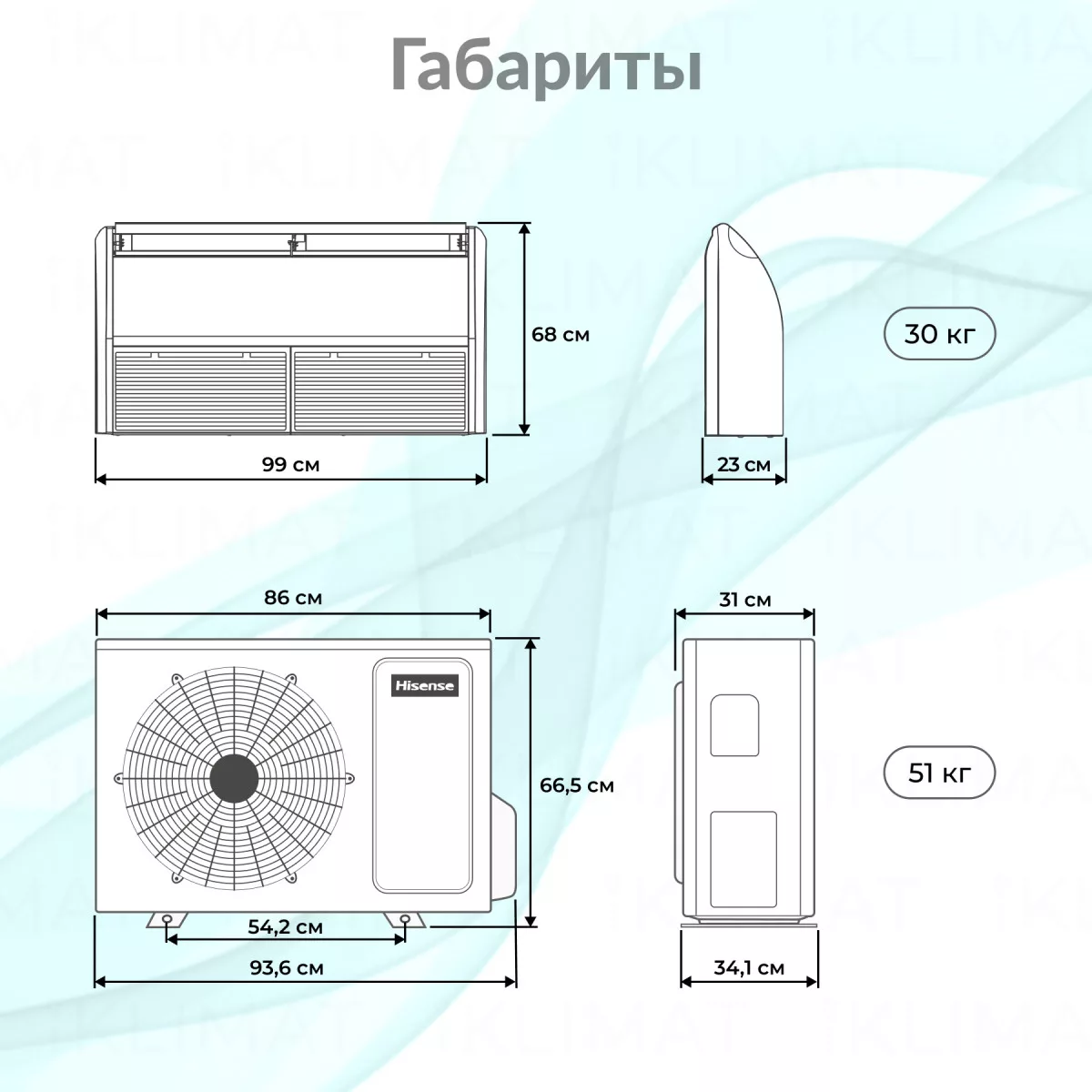 Hisense HEAVY Classic AUV-24HR4SA1/AUW-24H4SF Фото №1