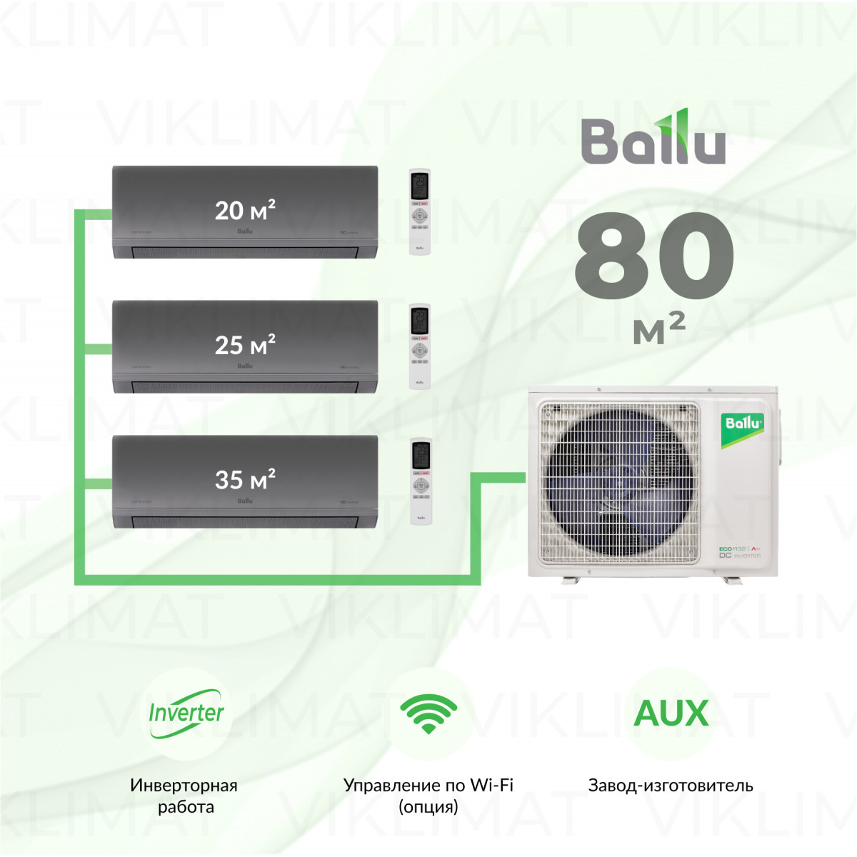 Ballu Defender BA3OI-FM/out-27HN8/EU + BSFI-FM/in-07HN8/EU_SV + BSFI-FM/in-09HN8/EU_SV + BSFI-FM/in-12HN8/EU_SV Фото №0