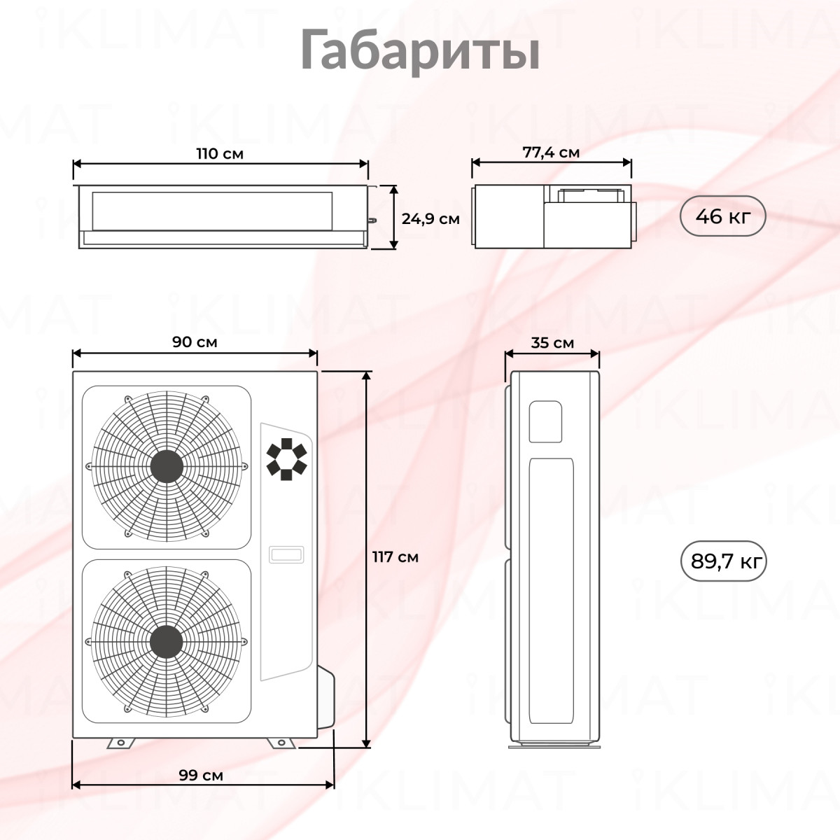 Комплект Kentatsu KSKR-P/KSUT KSKR140HFAN3P/KSUT140HFAN3 Фото №1