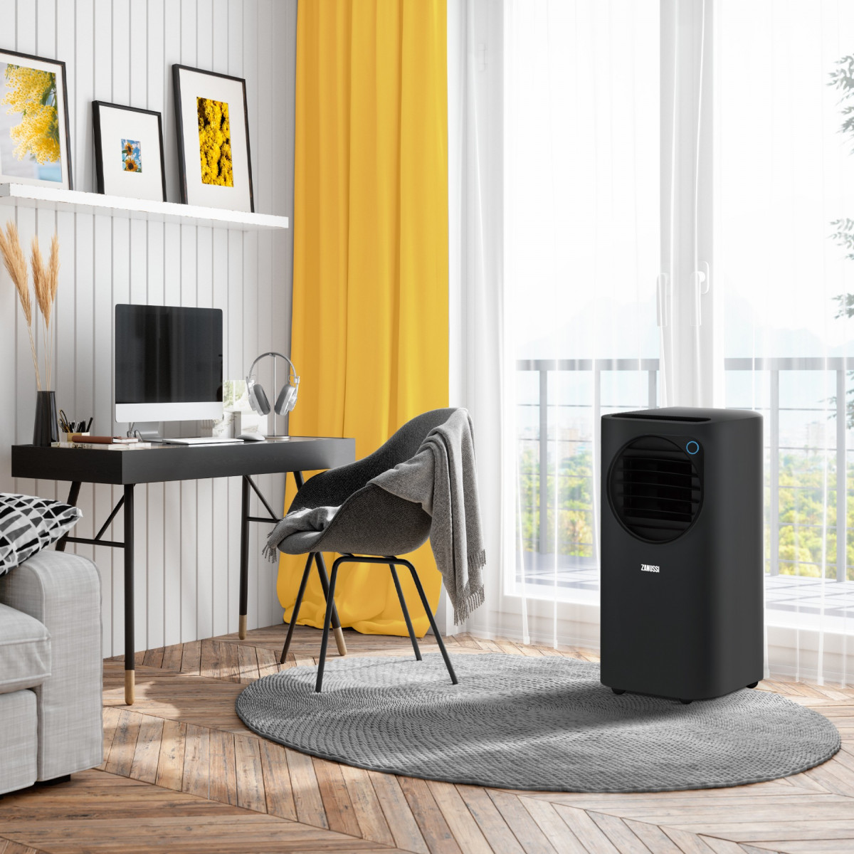 Кондиционер мобильный Zanussi ZACM-10 UPB/N6 Black Фото №9