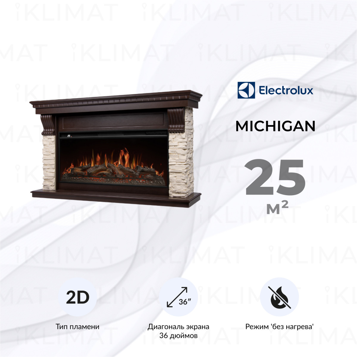 Electrolux Линейные каминокомплекты set EFP/P-3620LS+Michigan 36 DO Фото №0