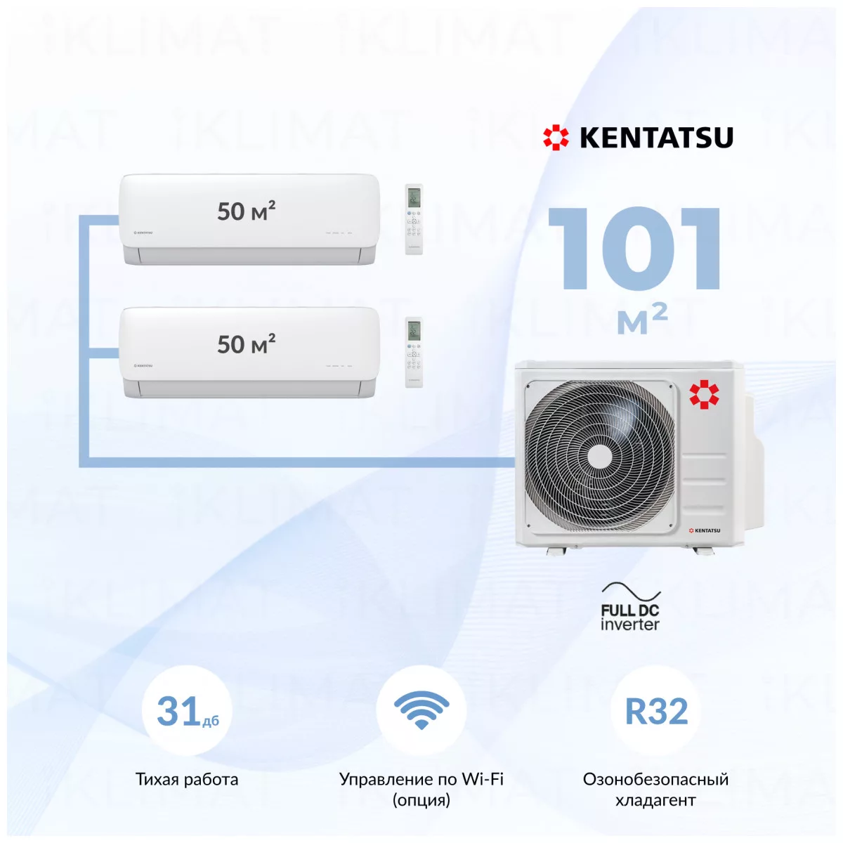 Kentatsu K4MRA100HZRN1 + 2*KMGA53HZRN1 Фото №0