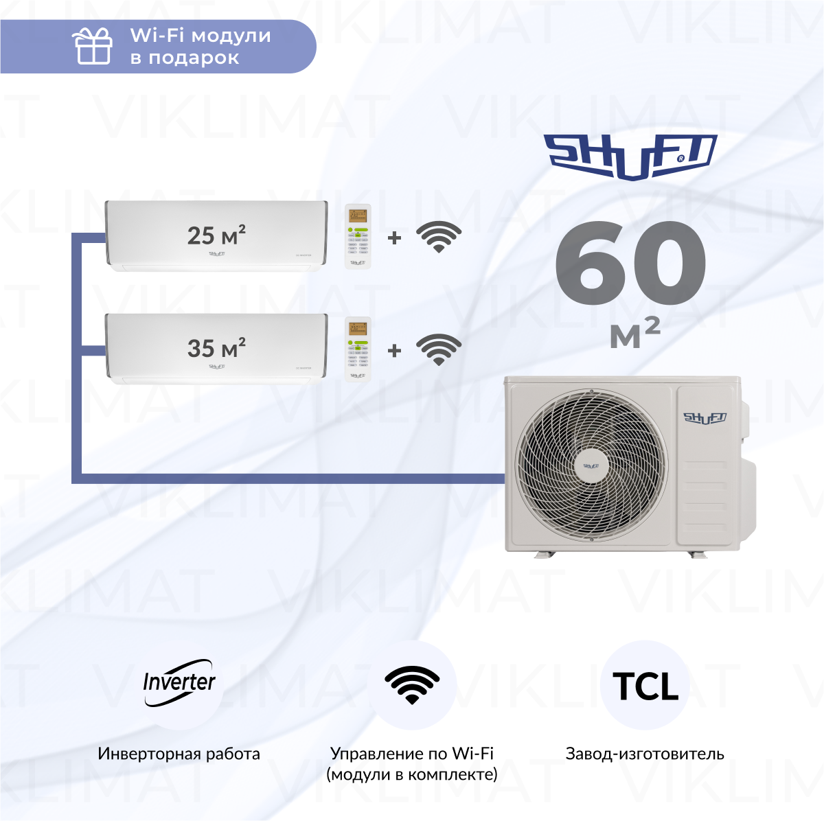 Shuft SFMO/I-21 FMI-3/N8 + SFMS/I-09 HB FMI/N8/white_WF + SFMS/I-12 HB FMI/N8/white_WF с WIFI модулем Фото №0