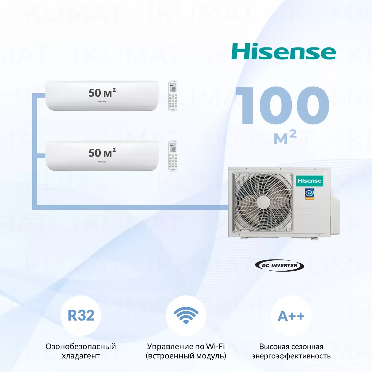 Hisense AMW4-36U4RAA + 2*AMS-18UW4RXSKB01 Фото №0