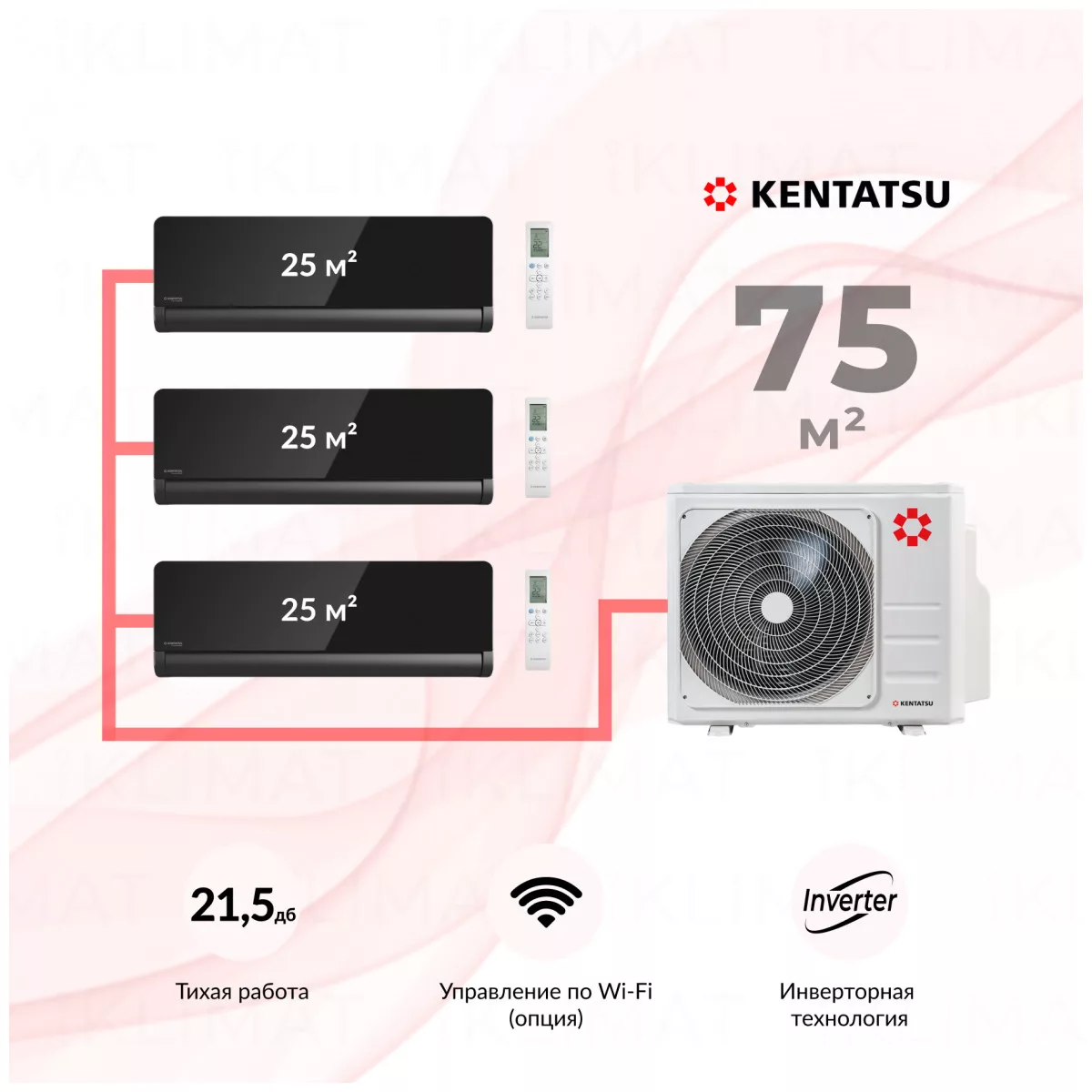 Kentatsu K3MRB80HZRN1 + 3*KSGOM26HZRN1 Фото №0