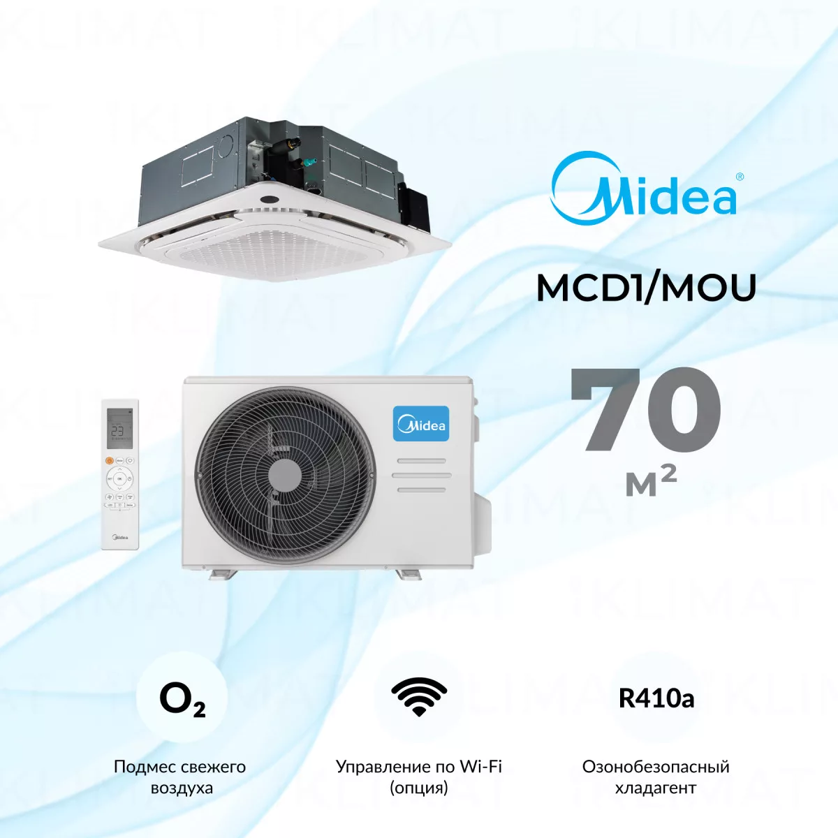 Midea MCD1/MOU MCD1-24HRN1-Q/MOX430U-24HN1-Q/T-MBQ4-04A1 Фото №0