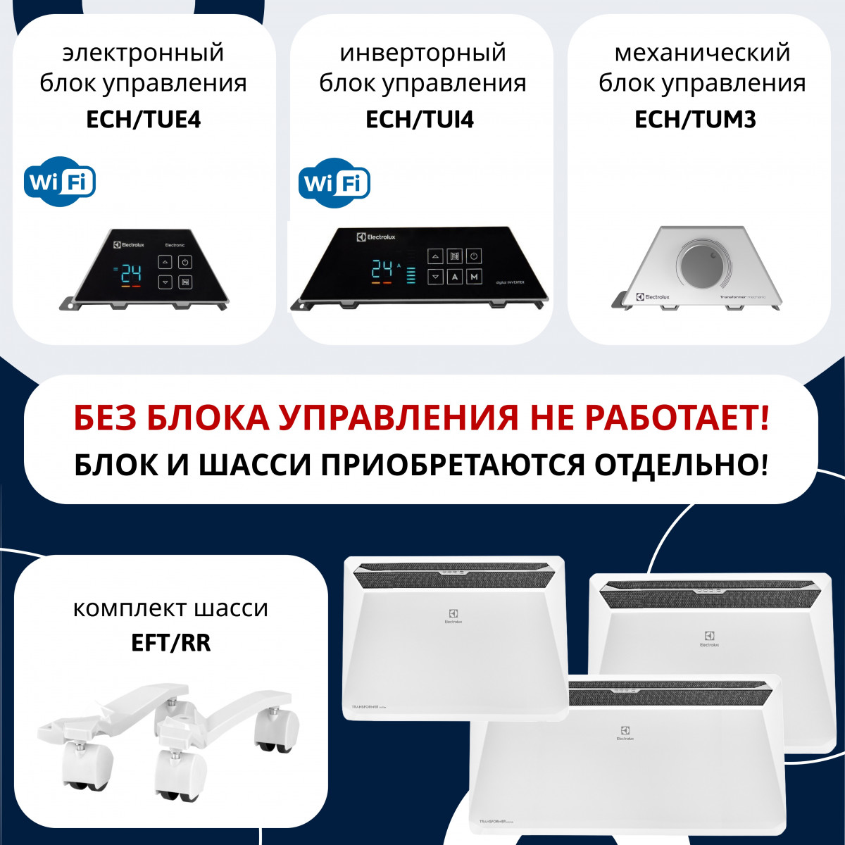 Модуль отопительный электрического конвектора Electrolux серии Rapid Transformer ECH/R-2000 T Фото №8