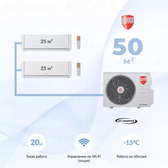 Royal Thermo RTFMO/out-18HN8 + 2*RTFMI/in-09HN8/white Главное фото