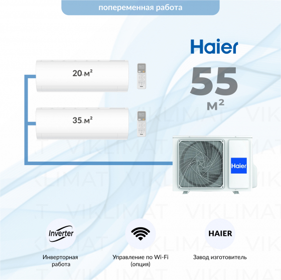 Haier Coral Super Match 2U40S2SM1FA + AS20PS1HRA-M + AS35PS1HRA-M Главное фото
