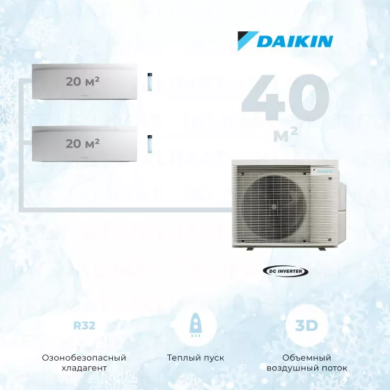 Daikin 2MXM40A + 2*FTXJ20AW Главное фото