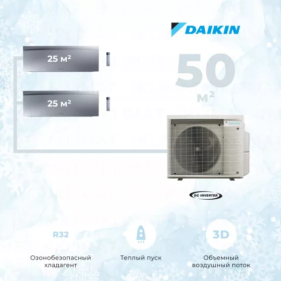 Daikin  2MXM50A + 2*FTXJ25AS Главное фото