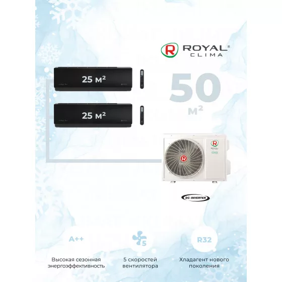 Royal Clima Multi Gamma Attica 2TFM-17HN/OUT + 2*RCI-ANF09HN Главное фото