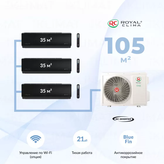 Royal Clima Multi Gamma Attica 4TFM-32HN/OUT + 3*RCI-ANF12HN Главное фото