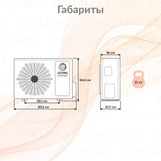 ULTIMA COMFORT ECLIPSE MULTI DC EU Inverter UC-2FMA18-OUT Второе фото