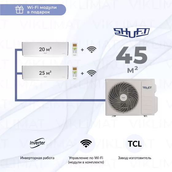 Shuft SFMO/I-18 FMI-2/N8 + SFMS/I-07 HB FMI/N8/white_WF + SFMS/I-09 HB FMI/N8/white_WF с WIFI модулем Главное фото