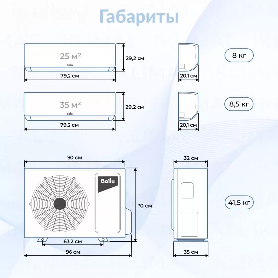 Ballu BA3OI-FM/out-21HN8/EU + BSUI-FM/in-09HN8/EU + BSUI-FM/in-12HN8/EU Второе фото