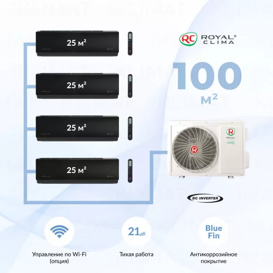 Royal Clima Multi Gamma Attica 4TFM-32HN/OUT + 4*RCI-AND09HN Главное фото