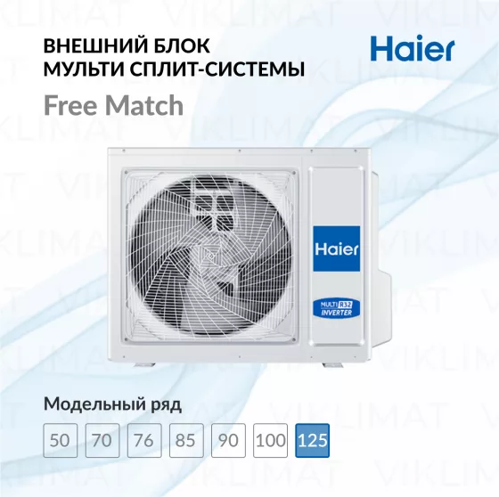 Haier Наружный блок мульти сплит-системы Haier 5U125S2SN1FA Главное фото