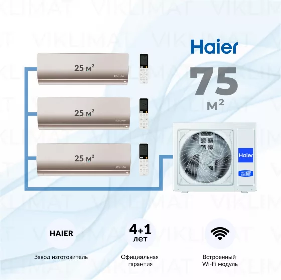 Haier FLEXIS Super Match 4U75S2SR5FA + 3*AS25S2SF3FA-G Главное фото