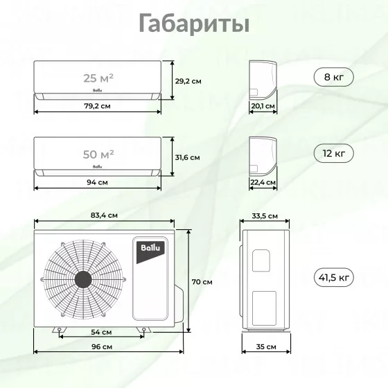 Ballu BA3OI-FM/out-21HN8/EU + BSUI-FM/in-09HN8/EU + BSUI-FM/in-18HN8/EU Второе фото