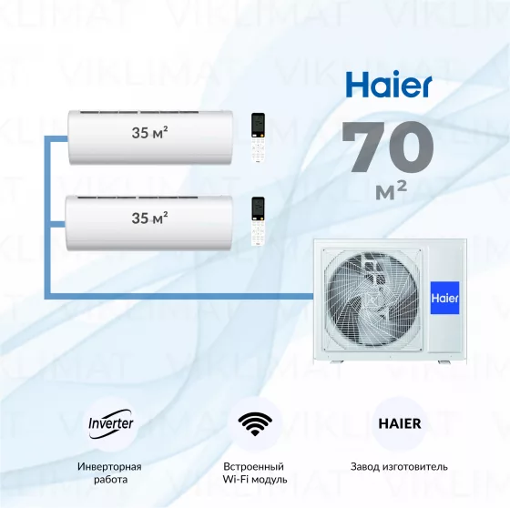 Haier Jade Super Match 3U70S2SR5FA + 2*AS35S2SJ3FA-W Главное фото