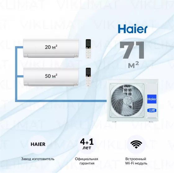 Haier FLEXIS Super Match 3U70S2SR5FA + AS25S2SF3FA-W + AS50S2SF3FA-W Главное фото