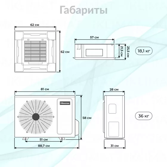 Hisense HEAVY EU DC Inverter R32 ACT-18UR4RCC8/PE-QEA/LD/AUW-18U4RS7 Второе фото