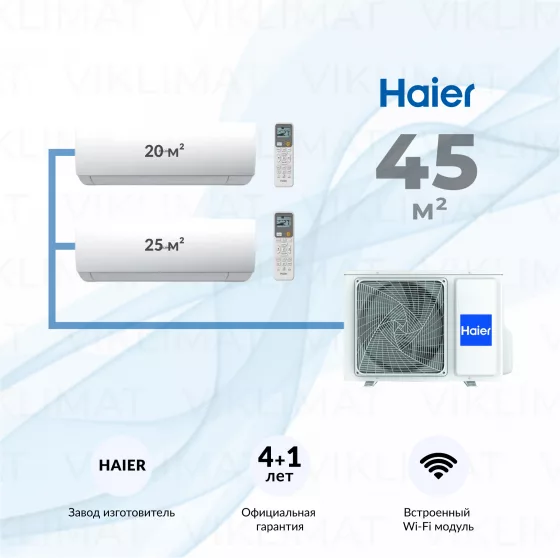 Haier SPIRIT-M 2U40S2SM2FA + AS20SS1HRA-M + AS25SS1HRA-M Главное фото