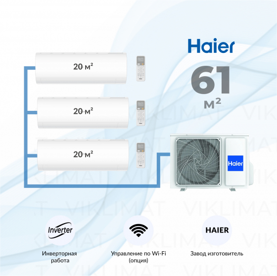 Haier Coral Super Match 3U70S2SR5FA + 3*AS20PS1HRA-M Главное фото