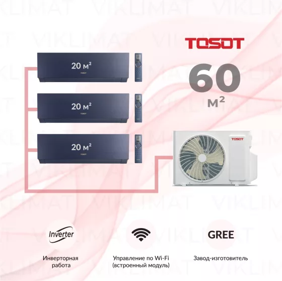 Tosot Clivia Deluxe T28H-FMA/O + T09H-SCDA/I + T18H-SCDA/I Главное фото